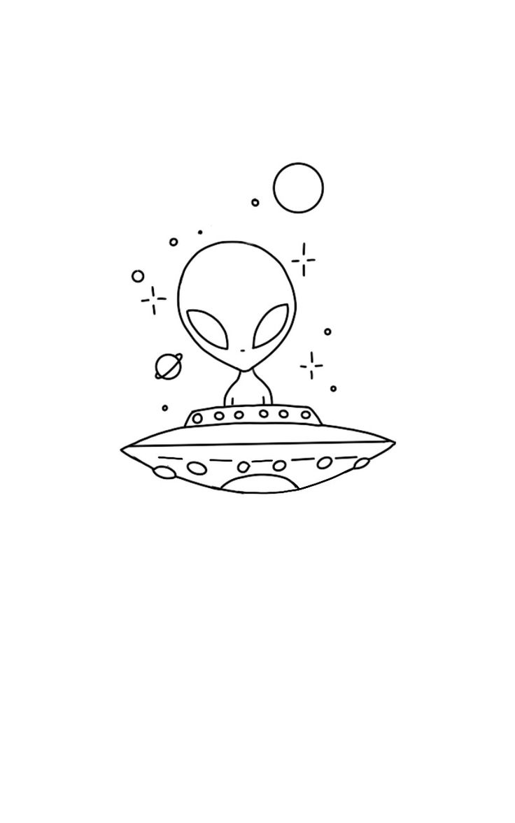 an alien floating on top of a spaceship