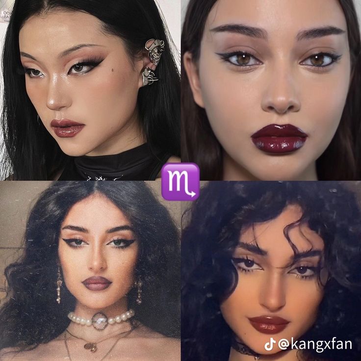 Scorpio Makeup Zodiac, Scorpio Venus Makeup, Aquarius Rising Makeup, Scorpio Rising Makeup, Scorpio Venus Aesthetic, Venus Makeup, Scorpio Makeup, Venus Scorpio, Rising Virgo