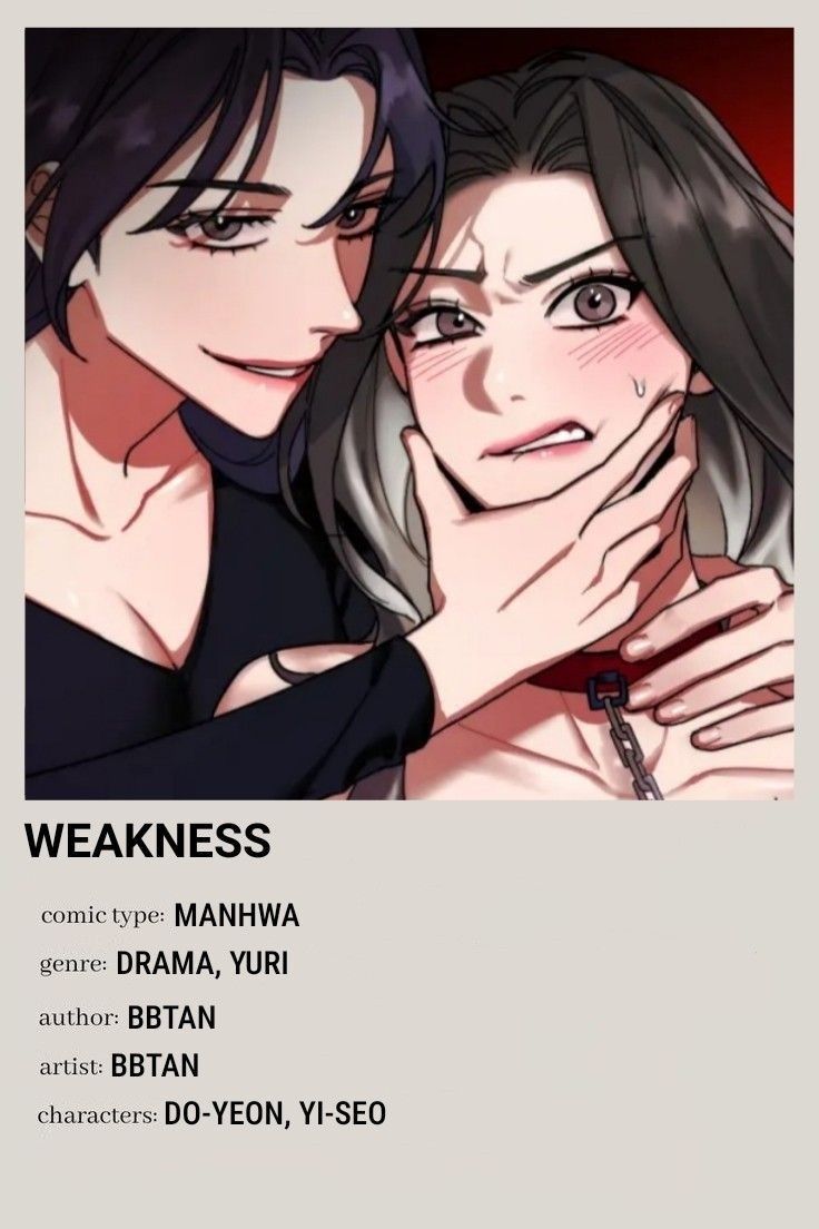 two women with their arms around each other and the words weakness are in front of them