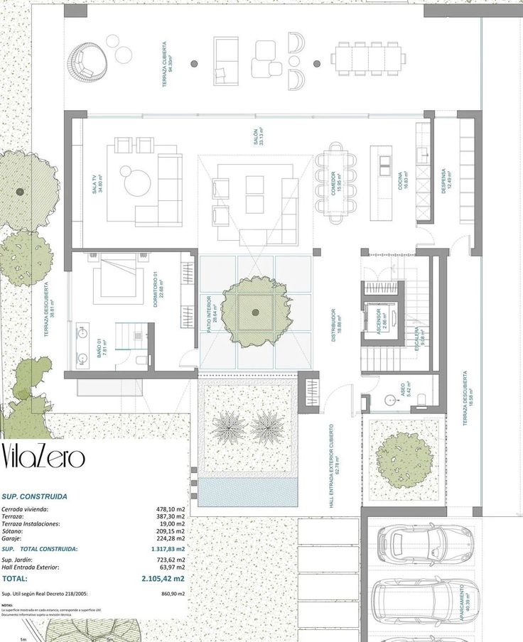 the floor plan for a modern home