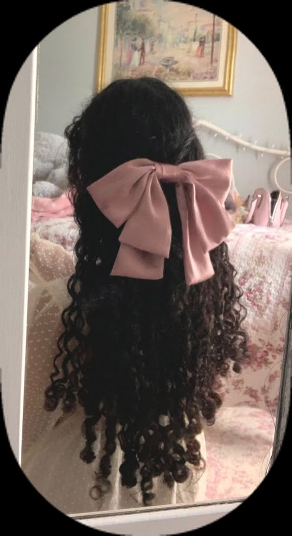 A Mirror, Hairstyle Ideas, A Girl, Curly Hair, Sleek, Mirror, Hair, Pink