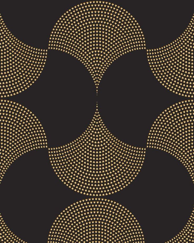 a black and gold background with circles