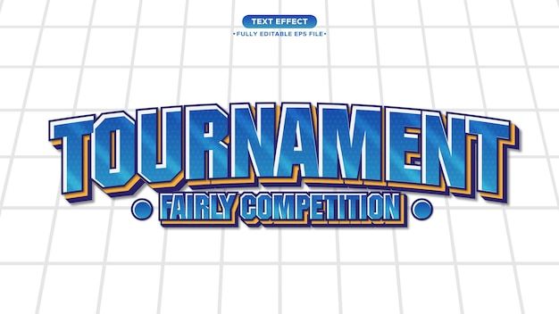 the logo for tournament, which is being played on nintendo wii and has blue letters that read