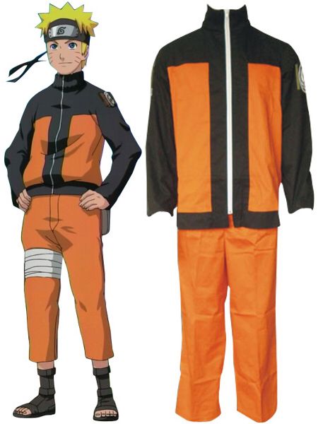 naruto cosplay costume from naruto the movie with an orange and black outfit