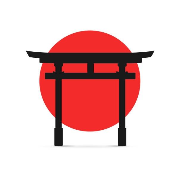 Japanese Simple Drawing, Japanese Temple Drawing Easy, Japanese Gate Tattoo, Japan Drawing Easy, Japanese Drawing Simple, Japanese Art Simple, Japanese Samurai Tattoo Design, Doodle Japanese, Japan Symbol