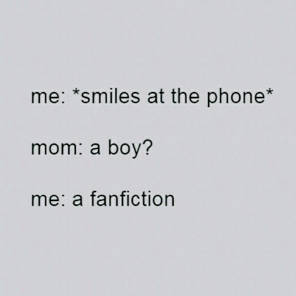 the text reads me smiles at the phone mom a boy? me a fanfiction