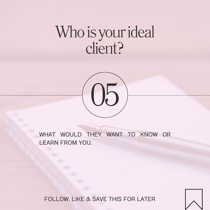 a notepad with the words who is your ideal client? and a pen on top