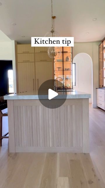 the kitchen is clean and ready to be used as a living room or dining area