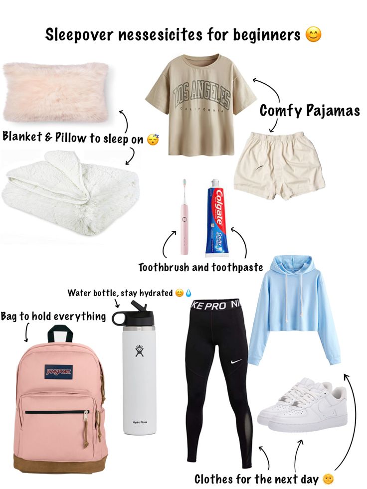 First time going to sleep over and don’t know what to pack? Here is a small guide of the necessities you need to take to a sleepover. You do not have to follow this, this is just to help those who are not sure what to pack to their first sleepover. Outfit For Sleepover, What You Need For A Sleepover, How To Pack For A Sleepover, What To Pack To Go To A Sleepover, What’s In My Sleepover Bag, What To Pack On A Sleepover, Packing List For A Sleepover, What To Pack For A Overnight School Trip, What To Bring To A Sleep Over