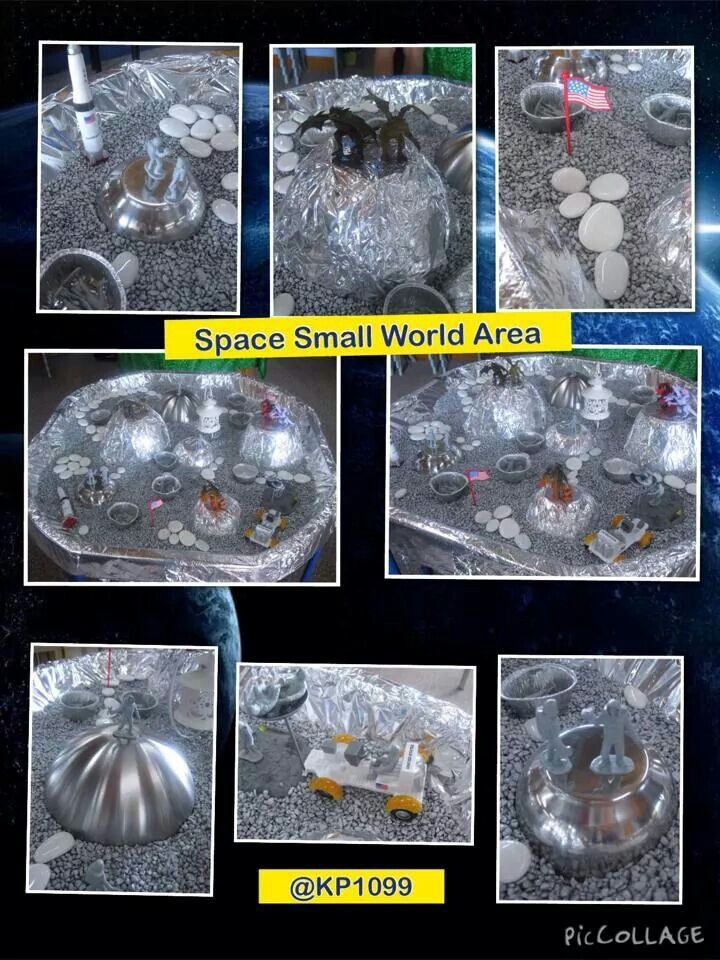 several pictures of space small world area