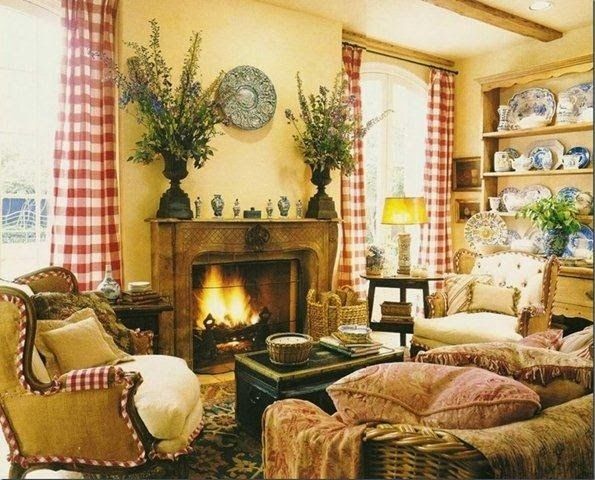 a living room filled with furniture and a fire place