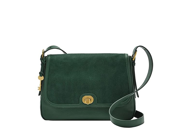 Fossil Purse, Large Crossbody Bags, Green Purse, Women Crossbody Bag, Leather Handbags Crossbody, Fossil Bags, Pine Green, Cute Purses, Leather Crossbody Purse