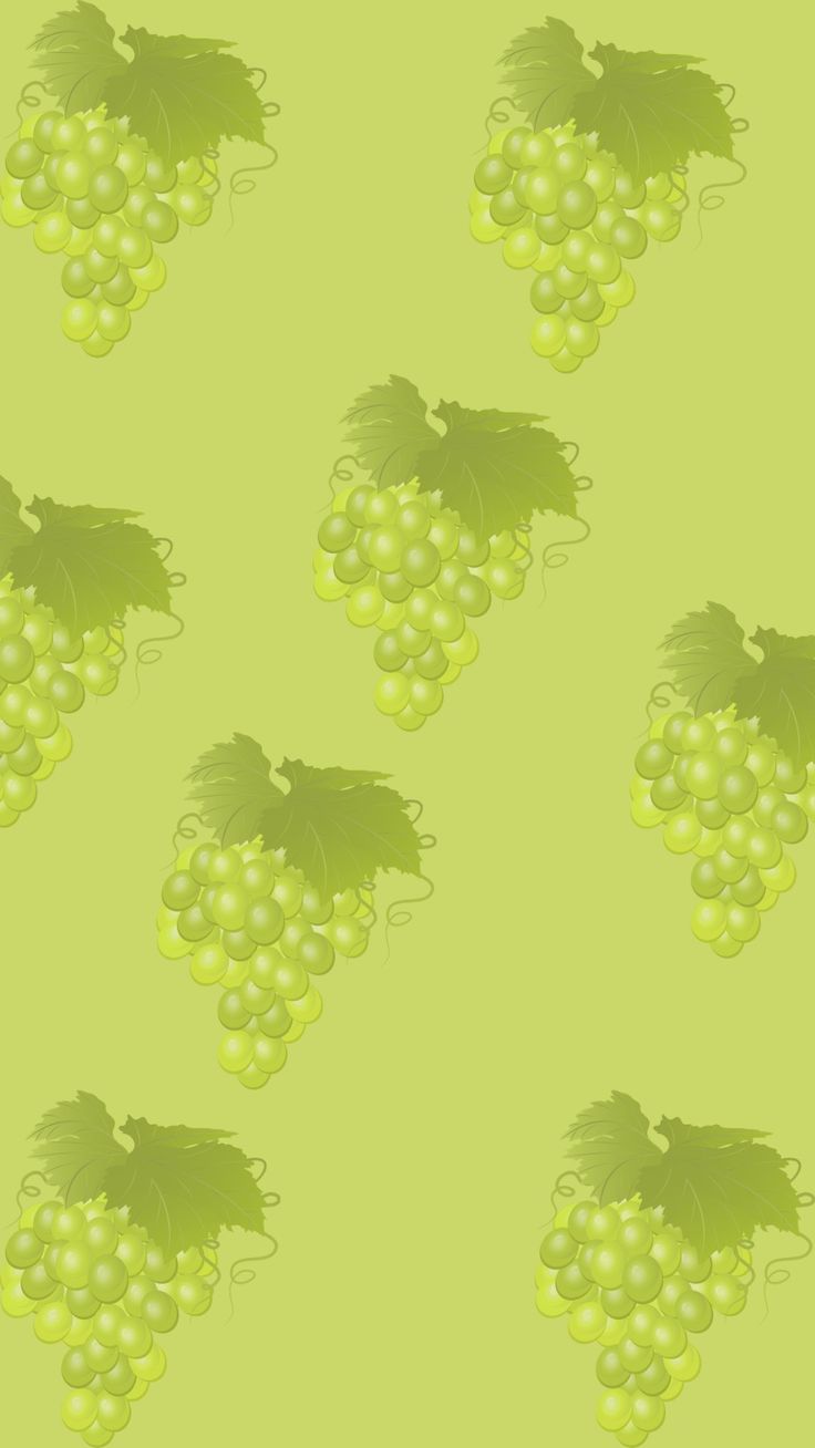 green grapes with leaves on a light green background seamless wallpaper, suitable to use as a pattern or backdrop