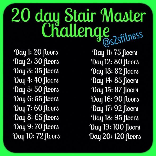 the 20 day star master challenge is shown in green and black with white numbers on it