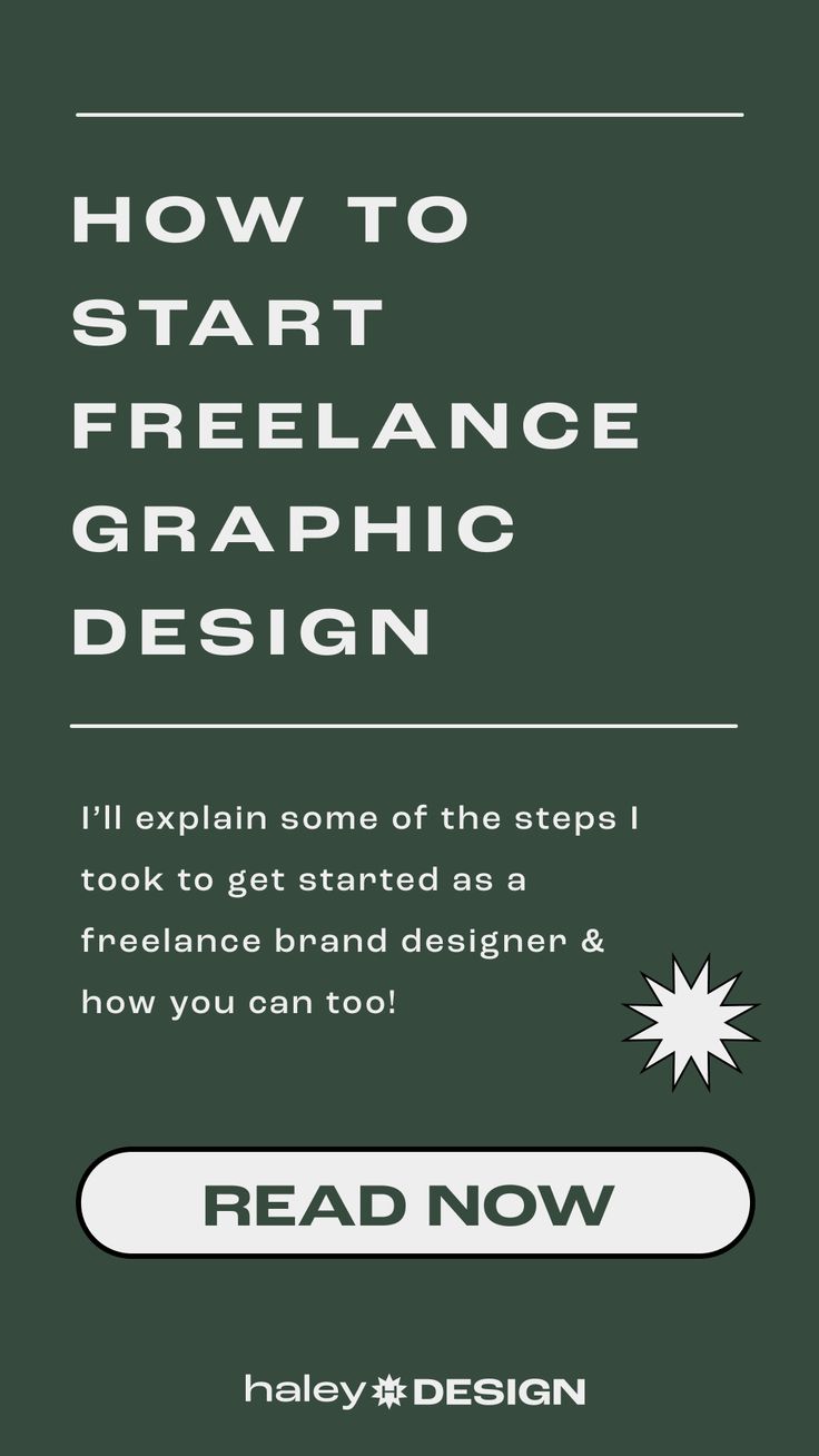 an advertisement with the words how to start a freelance graphic design