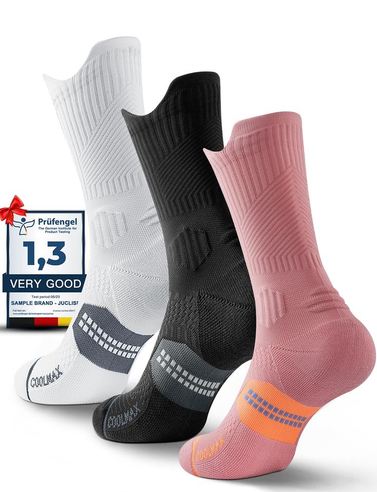 PRICES MAY VARY. Moisture-Wicking: Crafted with Bamboo Viscose, these socks effectively wick away moisture, keeping your feet dry and comfortable during intense activities. Cushioned Design: Featuring cushioned soles and padded areas, these socks provide superior shock absorption and prevent blisters during running, hiking, or other sports. Ventilated Mesh: The venting mesh panels promote airflow, enhancing breathability and keeping your feet cool and fresh throughout your workout or outdoor adv Crew Socks Women, Gym Socks, Socks Gym, Distance Running, Hiking Adventures, Prevent Blisters, Golf Outing, Cycling Trips, Tennis Match