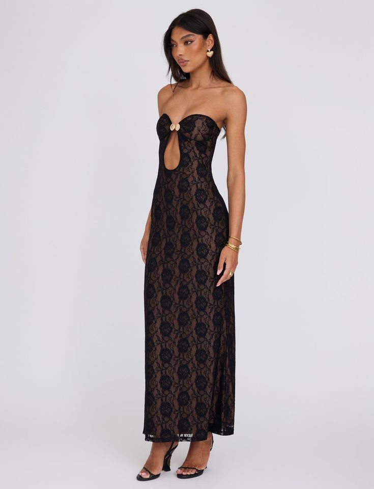 CECILY LACE MAXI DRESS - BLACK | Tiger Mist Maxi Club Dress, Maxi Formal Dress Classy, Black Lace Maxi Dress Long Sleeve, Cheetah Print Maxi Dress, Elegant Evening Dresses Classy, Miami Fashion Outfits, Bday Looks, Las Vegas Fits, Backless Dress Outfit