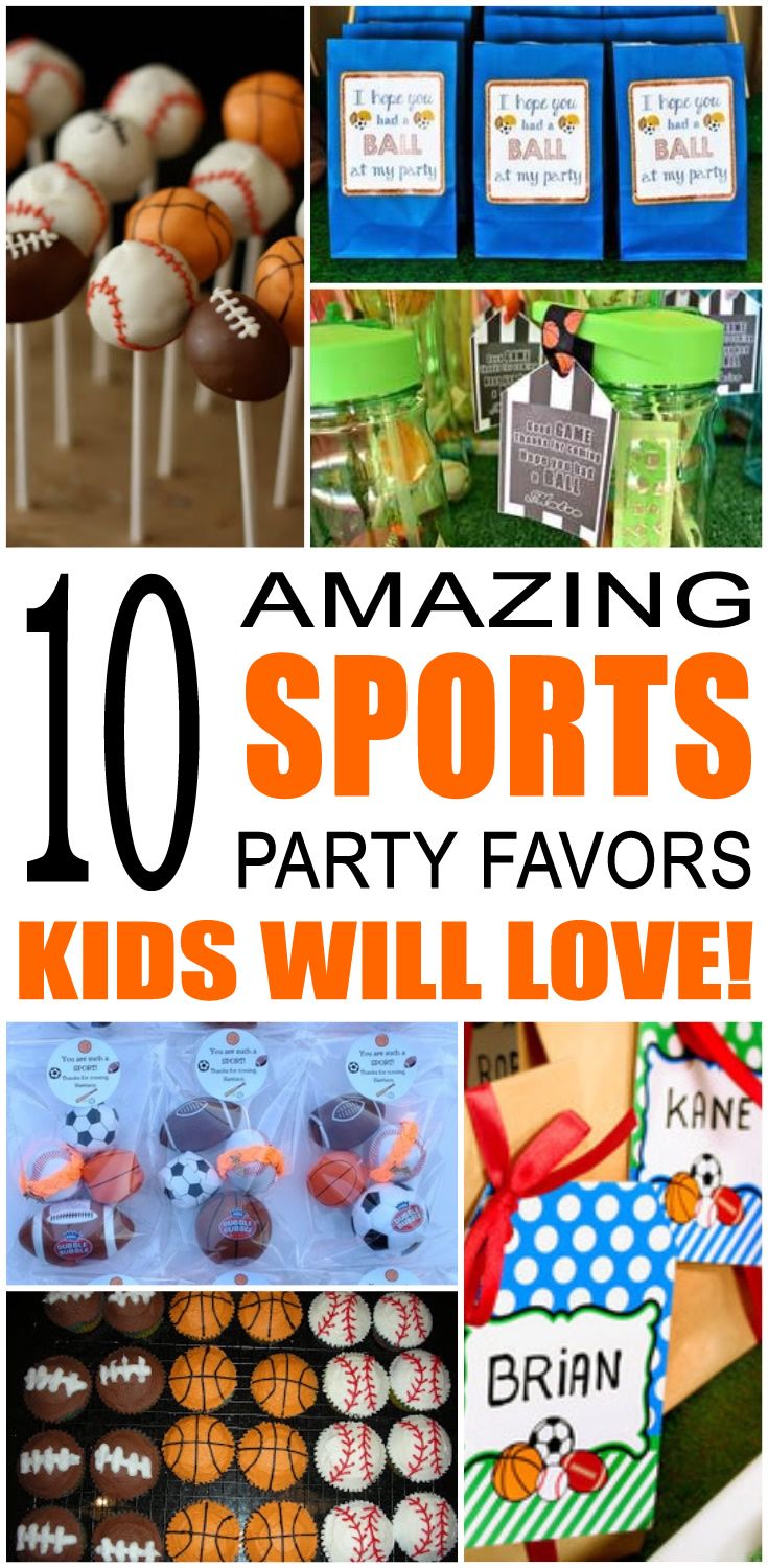 the top ten sports party favors for kids will love