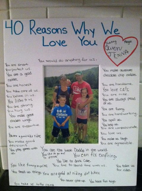 a photo frame with the words, 10 reason why we love you written on it