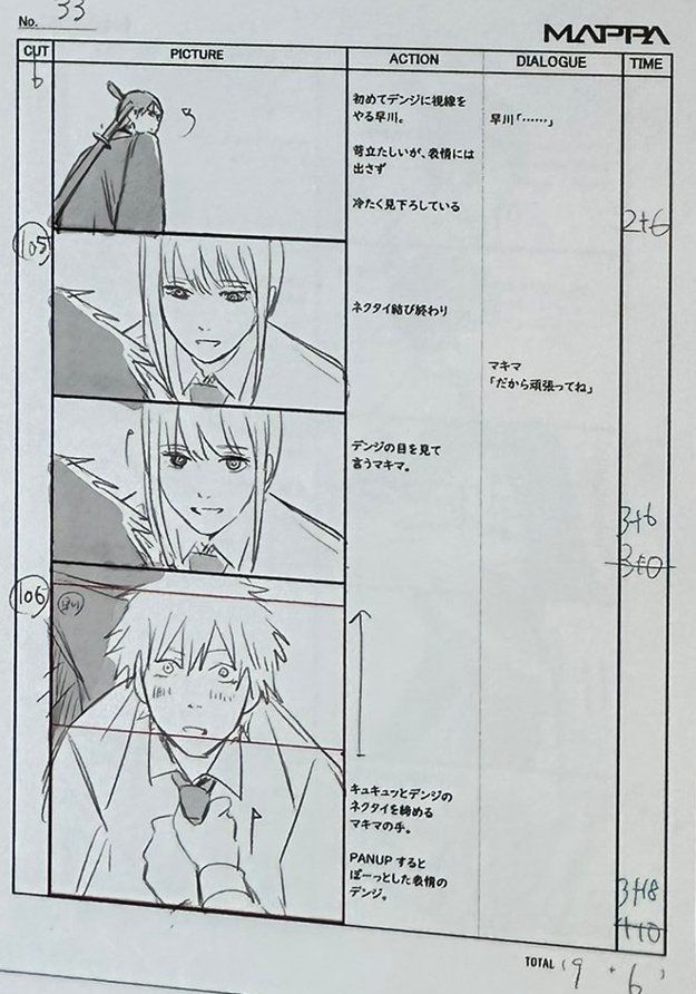 an anime storyboard with some characters in it