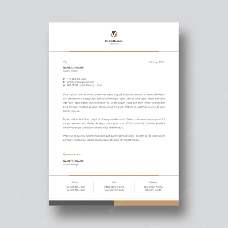 a letterhead for a company that has been designed to look like it is in gold and