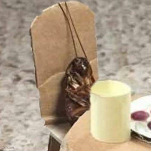 a paper bag sitting on top of a table next to a cup and saucer