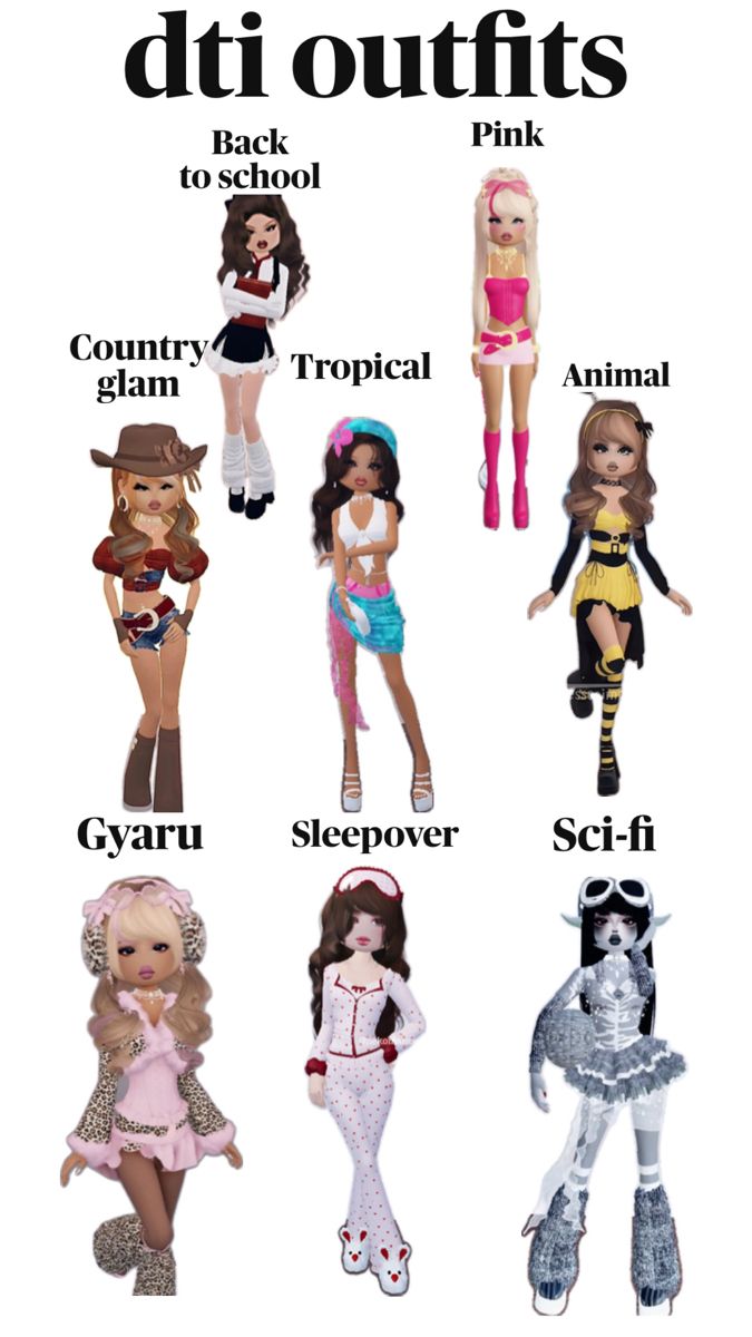 an image of dolls with different names on them, including the names for each doll