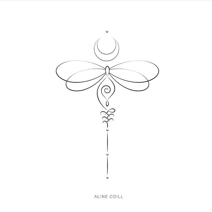 a line drawing of a dragonfly on a white background