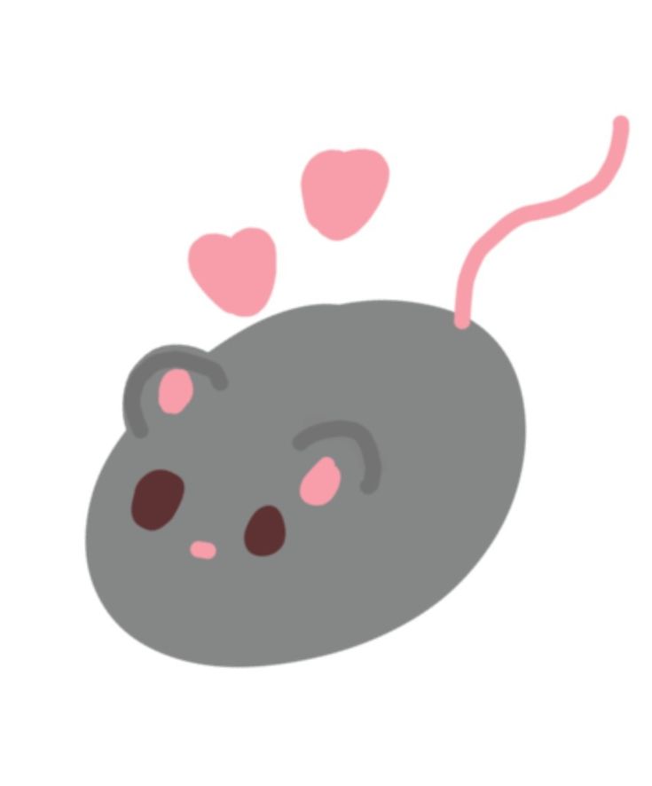 an animal with hearts floating out of it's mouth