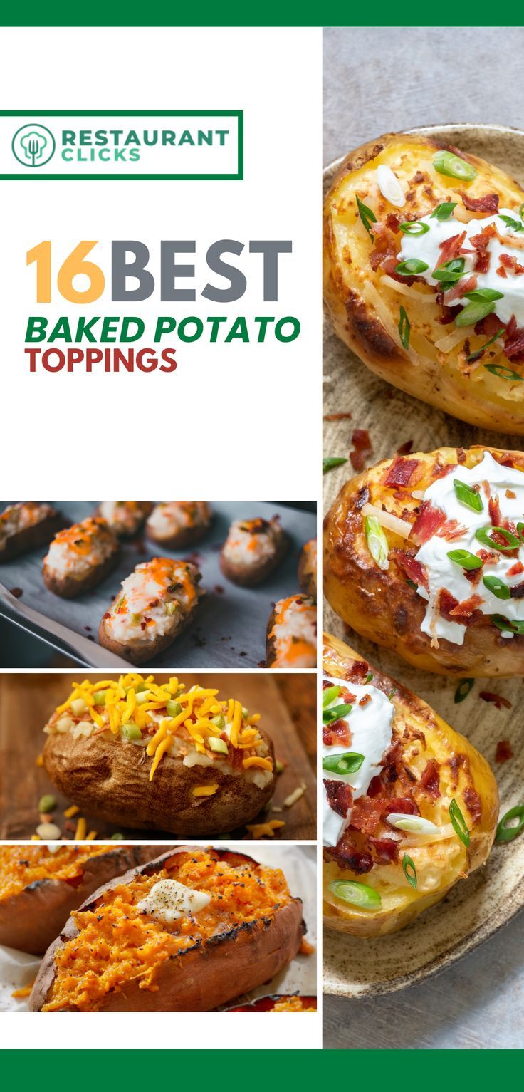 Assortment of baked potatoes with toppings like sour cream, bacon, cheese, green onions, and butter, showcasing the best and easiest baked potato topping ideas for flavorful meals. Baked Potatoes Toppings Ideas, Toppings For Baked Potatoes, Baked Potato Topping Ideas, Baked Potato Bar Toppings, Potato Bar Toppings, Baked Potato Toppings, Bacon Chili, Baked Potato Bar, Best Baked Potato