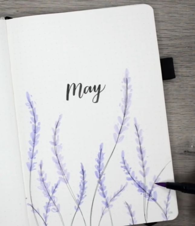 an open notebook with the word may written on it