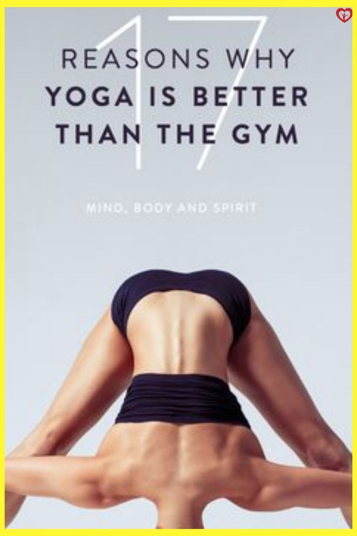 the back of a woman's body with text that reads, reason why yoga is better than the gym