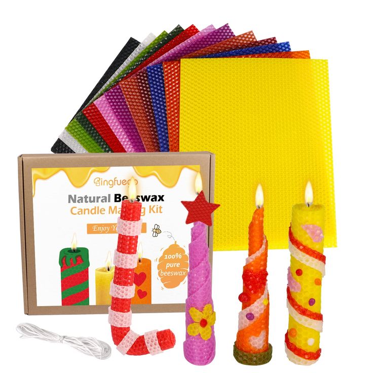 the candle making kit includes candles, paper and other crafting supplies for kids to make