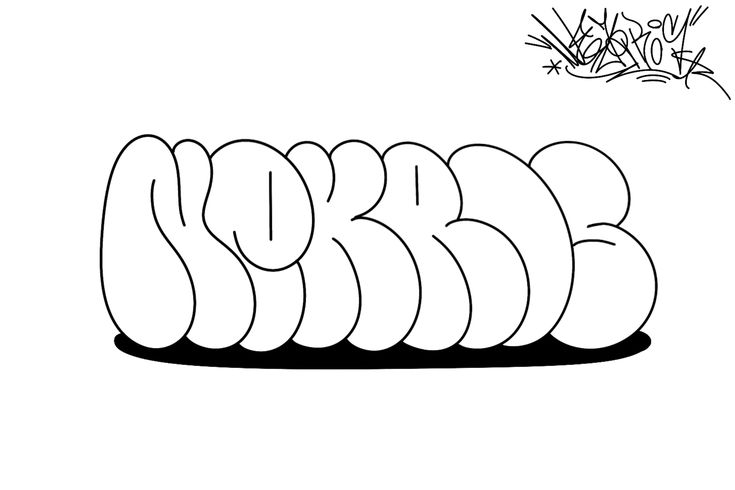 a black and white drawing of sushi rolls