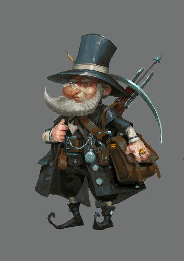 an animated character with a hat and cane