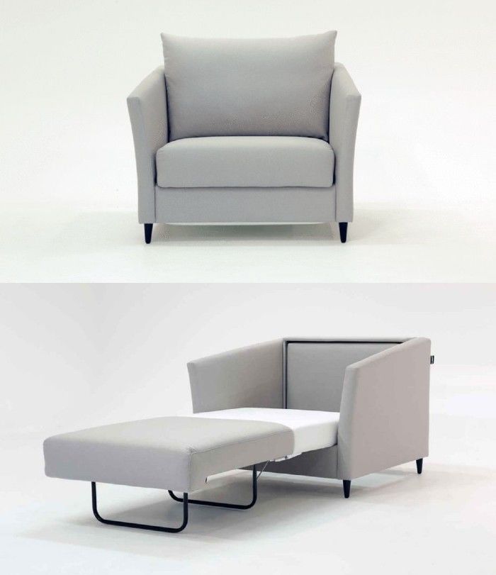 two different views of the same chair and ottoman