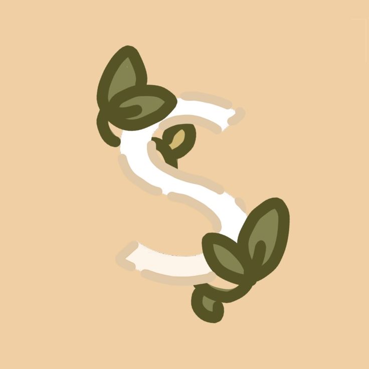 the letter s is made up of leaves