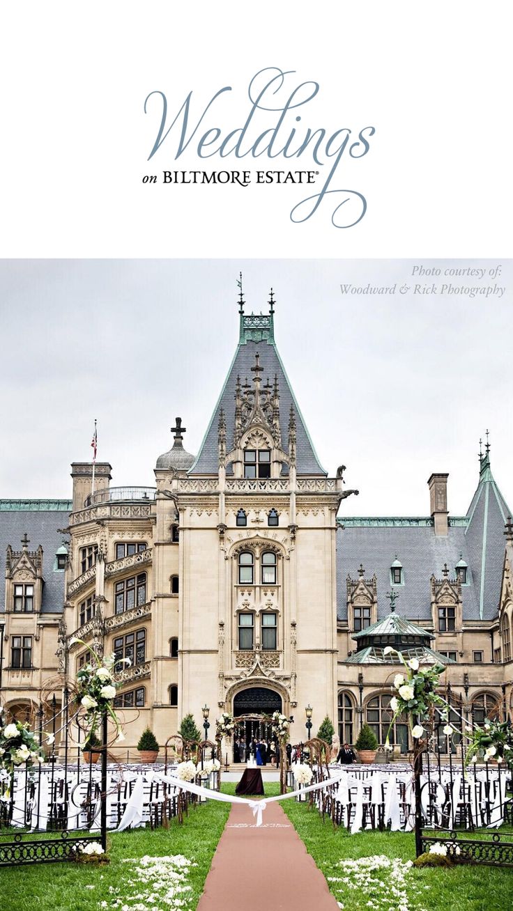 the front cover of a wedding magazine with an image of a large building in the background