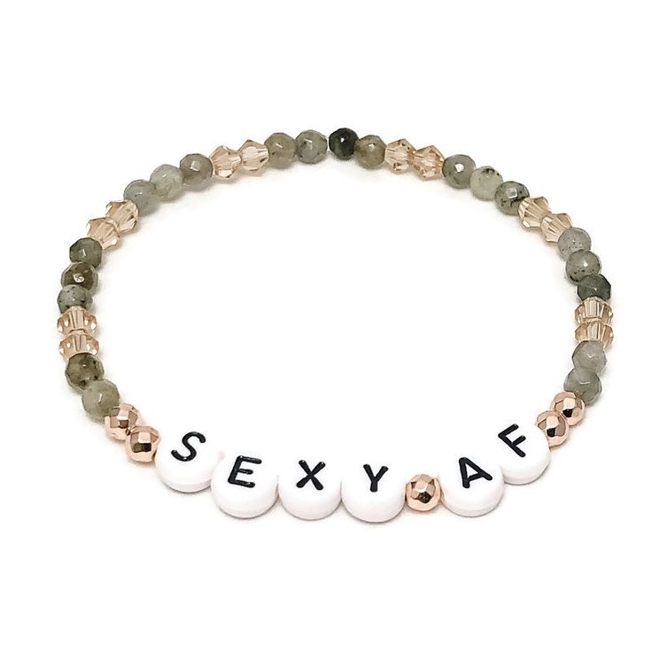 Cuss With Class! These Beautifully Designed, Handcrafted Beaded Bracelets Feature Gemstones And Curse Words - A Winning Combination. Tired Of Bs? Say It In Style. These Make An Awesome Gift Idea For Anyone Or Just A Simple Something For Yourself When You're Feeling A Little Attitude. Move Over Rbf, These Snarky Bracelets Say It Better Than Anything. Measures 7” To Fit Most Wrist Sizes. Message Me If You Need A Different Size. Snarky Bracelets, Funny Things To Put On Bracelets, Bead Bracelet Words Ideas Bad, Beaded Bracelets With Words, Funny Friendship Bracelets, Funny Bracelets Beads Words, Bracelet Sayings, Funny Bracelets, Curse Words