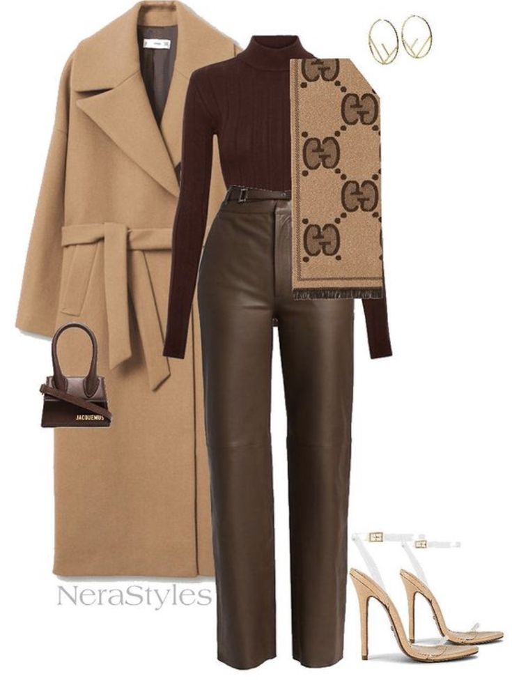 Mode Zara, Classy Winter Outfits, Chique Outfits, Outfit Chic, Outfit Cute, Classy Work Outfits, Stylish Work Outfits, Brown Pants, Mode Inspo