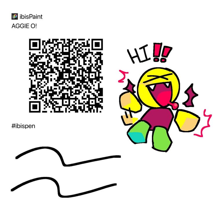 an image of a cartoon character with a qr code