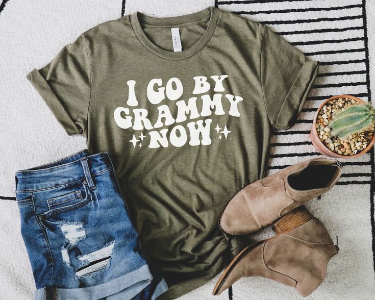 I Go By Grammy Now, Grandma Shirt, Grammy Shirt UNISEX T-Shirt Bella+Canvas 3001 .: 52% cotton, 48% polyester .: Light fabric (4.2 oz/yd²) .: Runs true to size ❤️ Returns & exchanges I don't accept returns, exchanges, or cancellations All sales are final. Thank you for supporting our small business! Best Grandma Shirt, Grandma Tee Shirt Ideas, Shirts For Grandma, Cute Grandma Shirts, Grandparents Shirt Ideas, Grandparents Shirts, Grandma T Shirts, Grandparent Shirts Ideas, Custom Grandma Shirts