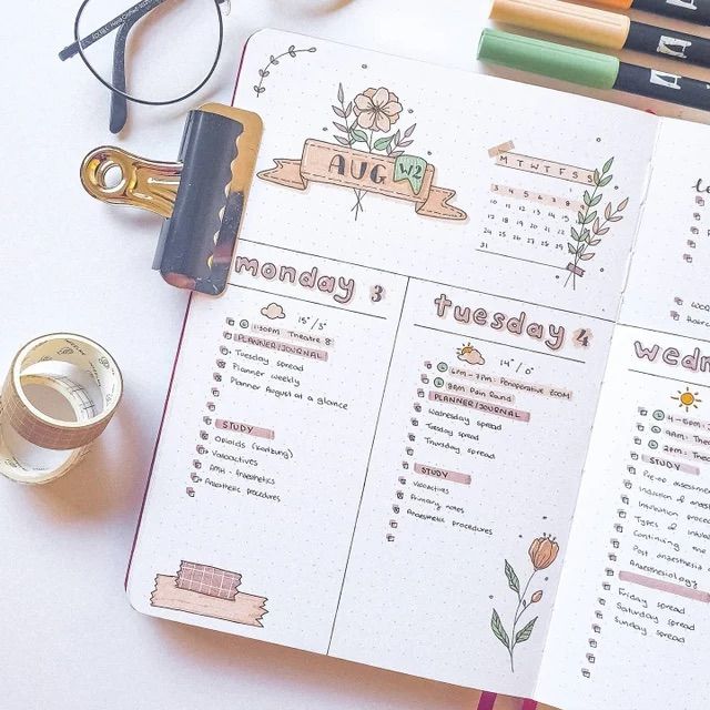 Weekly Log, Organization Bullet Journal, Bullet Journal Ideas Templates, Bullet Journal Banner, Bullet Journal Paper, Bullet Journal Aesthetic, Cute Journals, Dutch Door, Bullet Journal Design Ideas