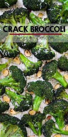 broccoli and cashews are mixed together in a casserole dish