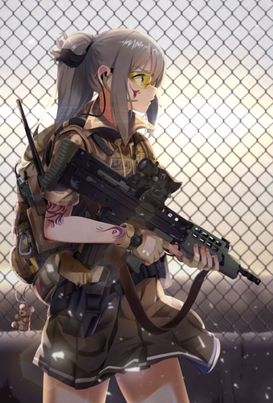 Girls and gun Comics Anime, Anime Military, Military Girl, Anime Warrior, Girls Frontline, Warrior Girl, Art Anime, Dark Anime, An Anime