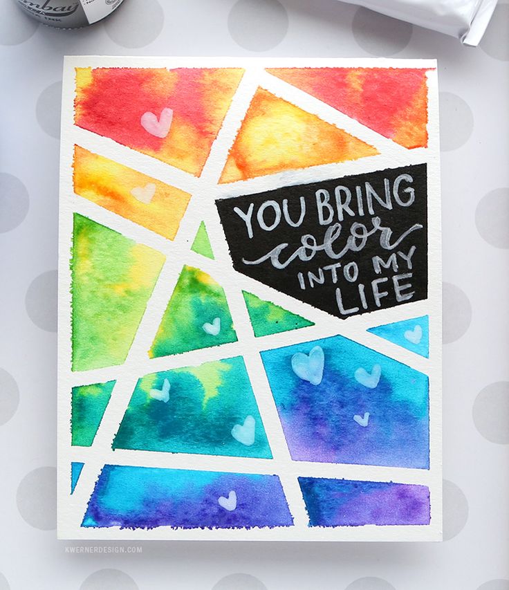 a card that says you bring color into my life