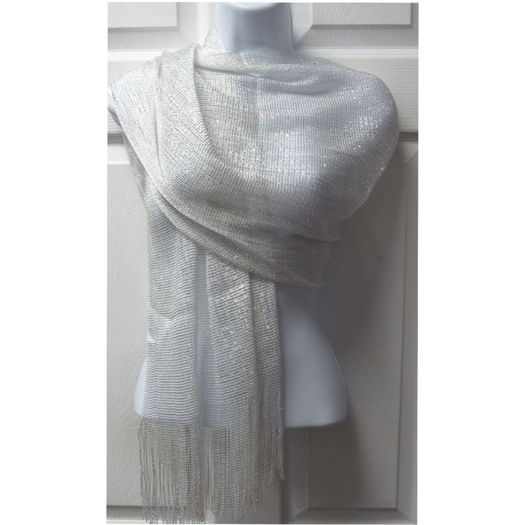 White Mesh Metallic Dressy Sparkle Fringed Scarf Shawl Wrap Wedding Bridal Formal Evening You Will Receive One Scarf - Shawl . It Is White With Subtle Silver Threads Going Through It Making It Sparkle Just Enough . It Measures Approximately 64 Inches Long By 18 Inches Wide 6 Inch Fringe On The Ends . It Is Light Weight . This Can Be Worn As A Dressy Scarf Or As A Shawl . 100 % Polyester Brand New Going Through It, Wedding Wraps, Fringe Scarf, Shawl Wrap, Sparkles Glitter, White Mesh, Scarf Shawl, Scarf Wrap, Wedding Bridal