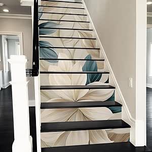 Decal Wallpaper, Stair Art, Stair Decals, Stair Riser Decals, Stair Stickers, Stairs Makeover, Marble Stairs, Stair Riser, Tile Stairs