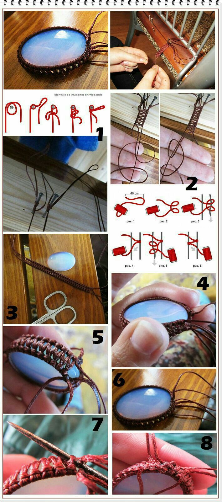 the instructions for how to make an eyeglass case with wire and beads on it