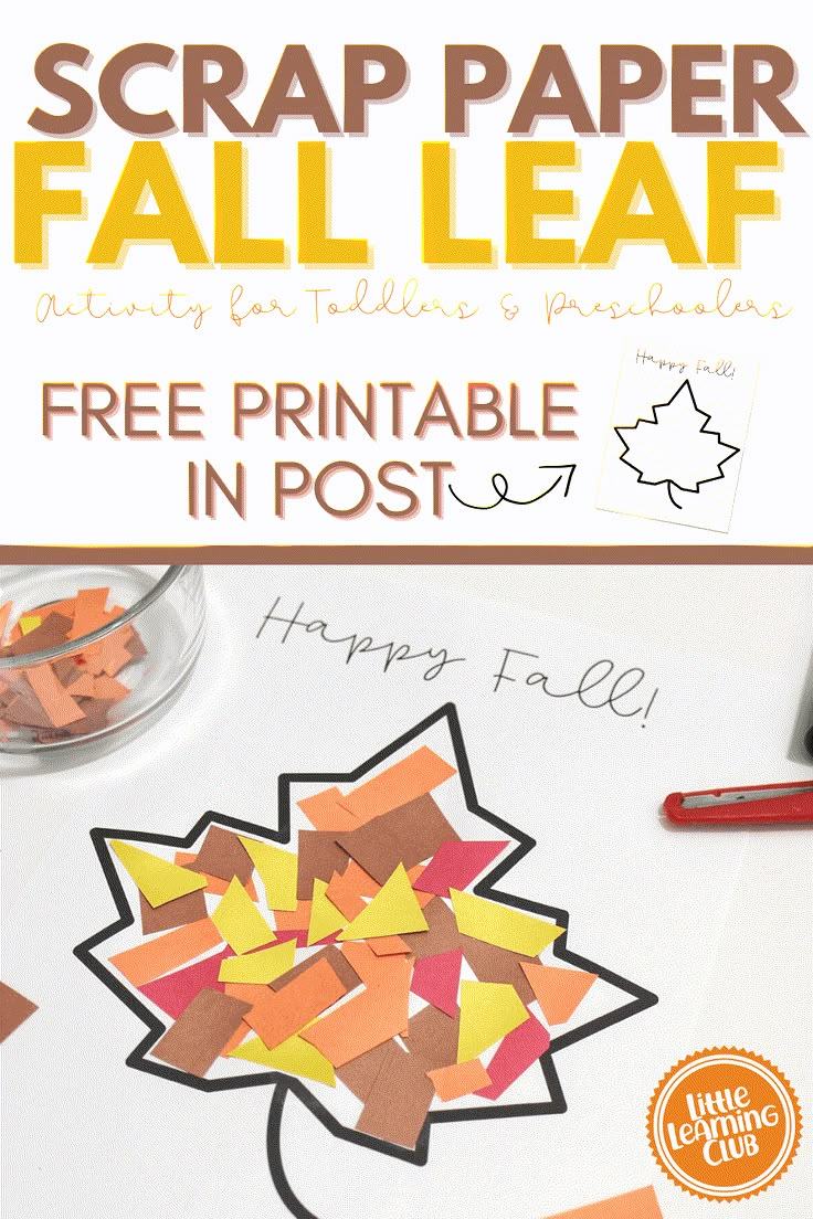 a paper fall leaf craft with the title overlay